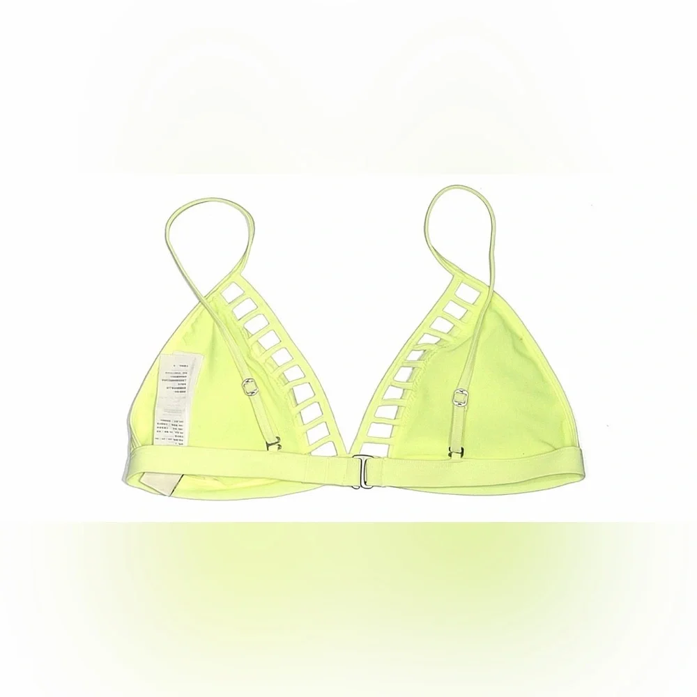 Hollister Neon Yellow Ladder-Trim Triangle Bikini Top
